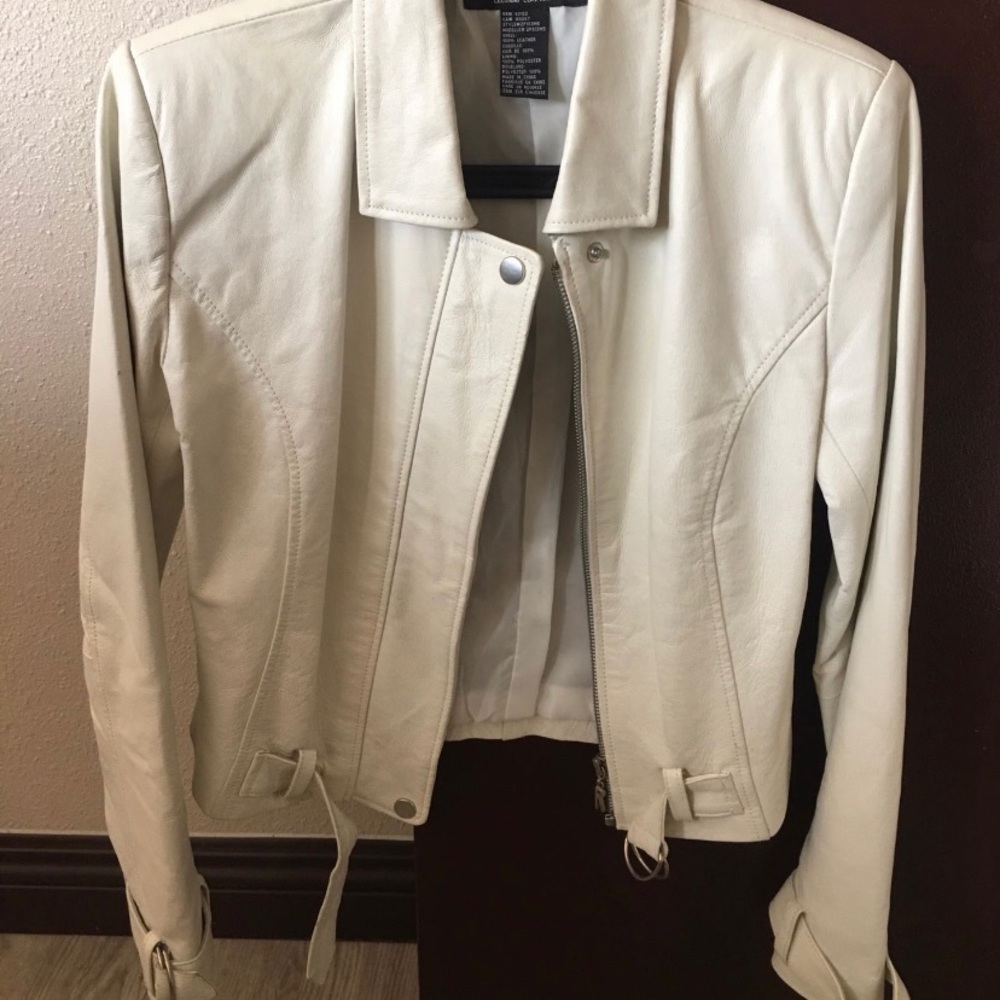 Rampage white leather jacket